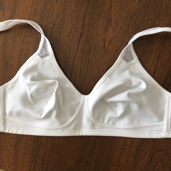 WonderBra Style W2483 Wire Free No Poke Side Stay Bra White Sz 38B NWT - Picture 10 of 14